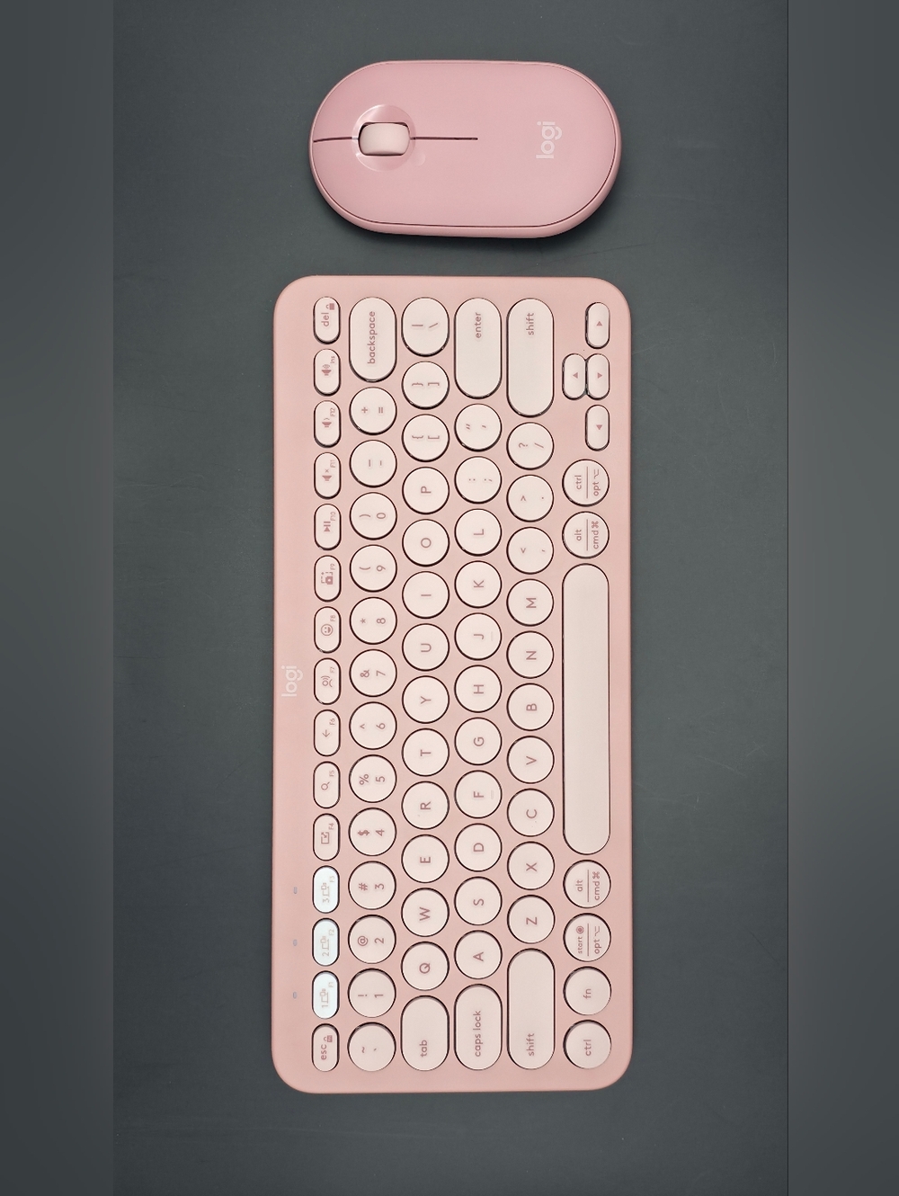 Logitech Pebble 2 Combo, Bluetooth Keyboard and Mouse Slim, Quiet - Pink
